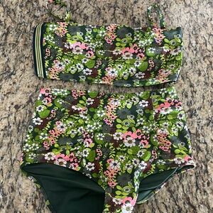 Aerie Large Floral Two-Piece Swimsuit